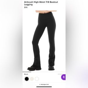 Alo Yoga Airbrush High-Waist 7/8 Bootcut Legging L